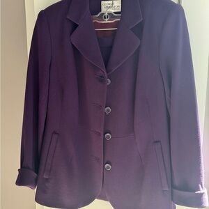 George Simonton for GJG Deep Purple Blazer and skirt set